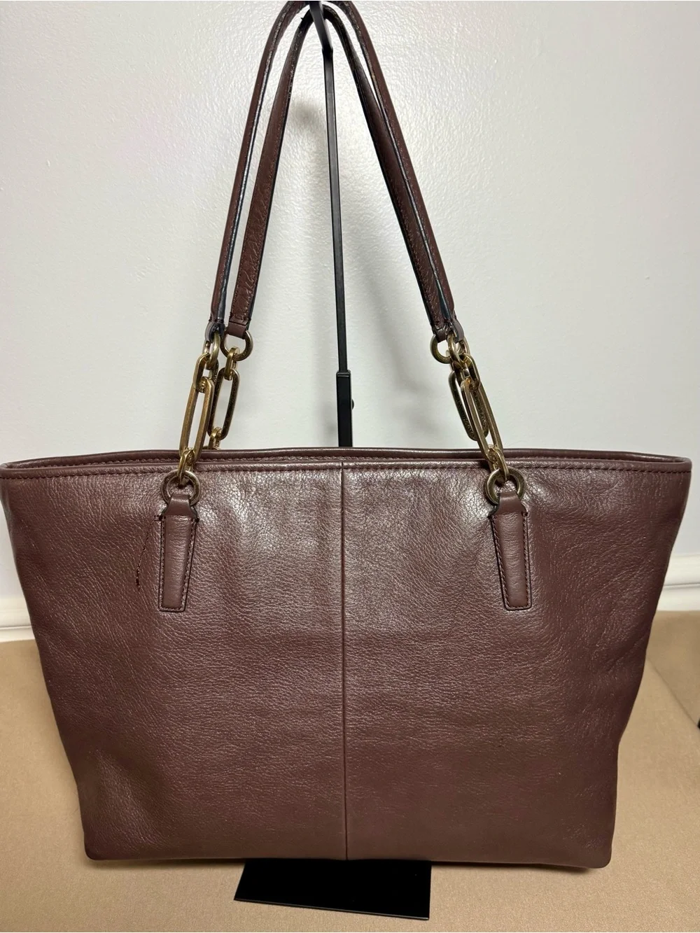 Coach Madison Genuine Leather Tote Bag – Metallic Gold/Taupe (G1821-26805)
